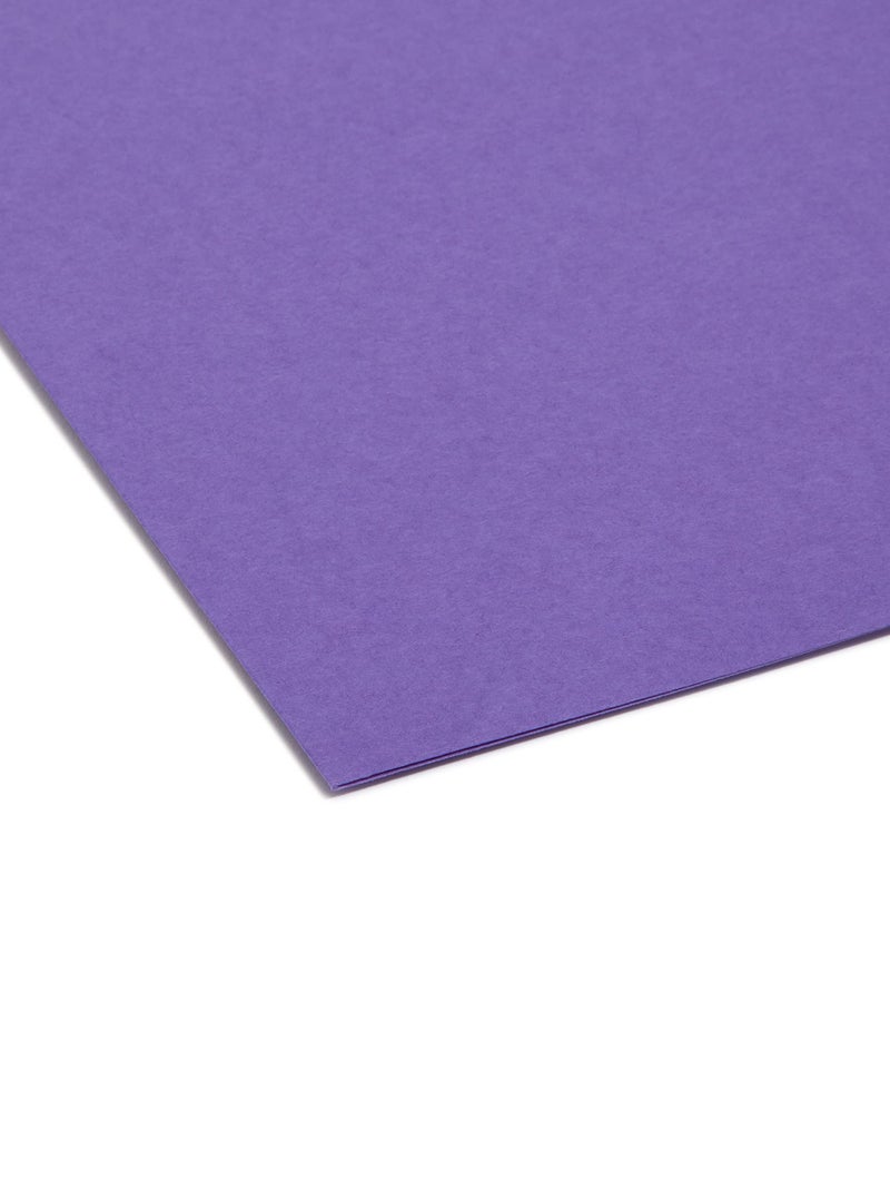 Smead Interior File Folder, 1/3-Cut Tab, Letter Size, Purple, 100 per Box, Expandable File Folders for Filing Cabinet - Image 4